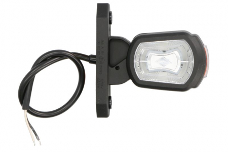Lumina delimitare stanga, portocaliu/rosu/alb, LED lungime cablu 300mm, brat scurt, 12/24V (IP68) [1]
