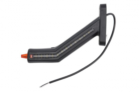 Iluminat auto - Lumina delimitare stanga, portocaliu/rosu/alb, LED lungime cablu 400mm, pe brațul lung, 12/24V (IP6K9K)