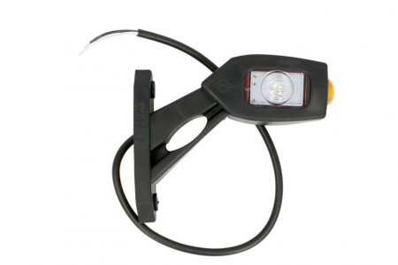 Lumina delimitare stanga, portocaliu/rosu/alb, LED lungime cablu 450mm, brat scurt, 12/24V [1]