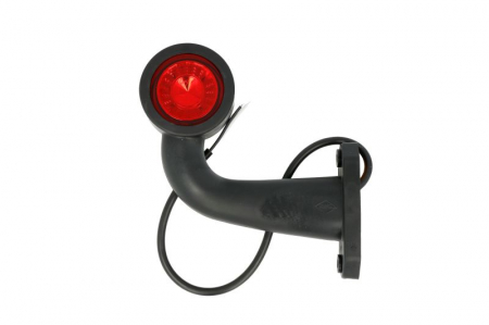 Lumina delimitare stanga, rosu/alb, LED lungime cablu 450mm, pe brațul mediu-lung, 12/24V [0]