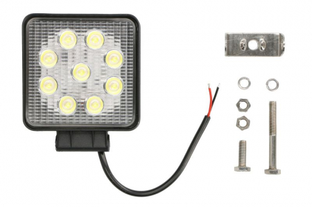 Lumina lucru (Epistar LED, 10-30V, 27W, 2160lm, numar elemente LED: 9x3W, inaltime: 110mm, latime: 110mm, adancime: 35mm) [0]