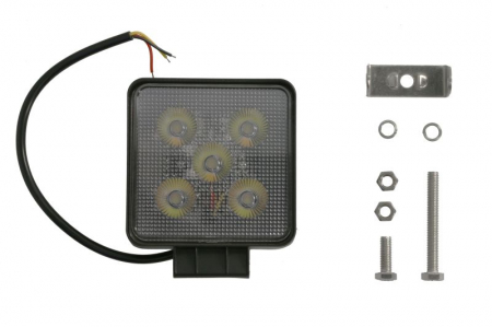 Lumina lucru (LED, 12/24/32/40V, 20W, 2400lm, numar diode: 5, inaltime: 109mm, latime: 109mm, adancime: 50mm, lumină concentrată, cu bec galben de avertizare) [0]