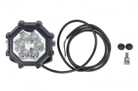 Iluminat auto - Lumina lucru (LED, 12/24V, 20W, 1800lm, numar diode: 6, inaltime: 105mm, latime: 105mm, adancime: 58mm, lungime cablu: 1,5m, lumina dispersata)