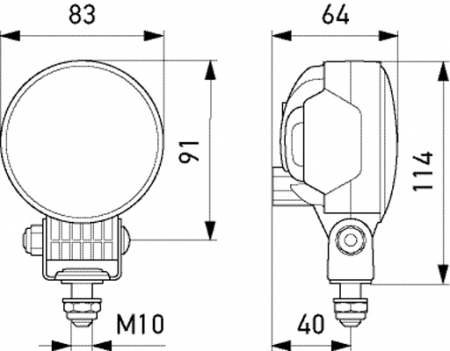 Lumina lucru (LED, 12W, 1000lm, numar elemente LED: 2, inaltime: 114mm, latime: 83mm, adancime: 64mm) [1]