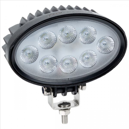 Lumina lucru (LED, 9V, 10-30V, 24W, 2600lm, numar diode: 8x3W, inaltime: 123mm, latime: 143mm, adancime: 63mm, oval; cu conector German) [2]