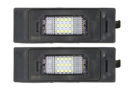 Piese Auto - Lumina numar inmatriculare, culoare lumina: alb; set, 12V, cu aprobare circulatie potrivit BMW 1 (E81), 1 (E87), 1 (F20), 1 (F21), 6 (F12), 6 (F13), 6 GRAN COUPE (F06), I3 (I01), Z4 (E89) 06.04-