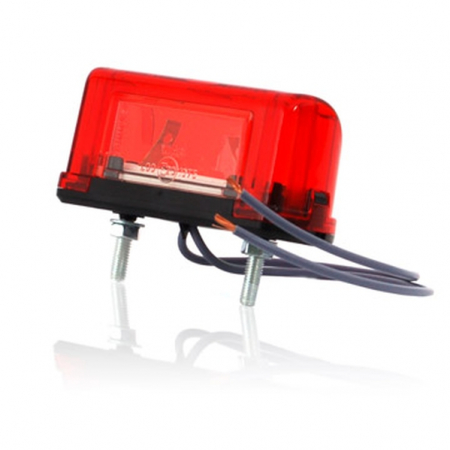 Piese Auto - Lumina numar inmatriculare (culoare: rosu, lungime cablu: 175mm, cu lumină de poziţie)