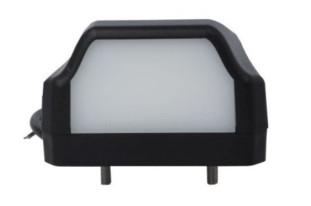 Iluminat auto - Lumina numar inmatriculare (LED, 12/24V, culoare: negru, culoare sticla: alb, 58x70x93,5mm, lungime cablu: 500mm)