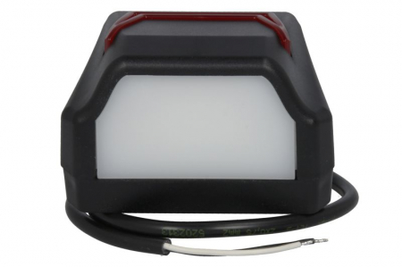 Iluminat auto - Lumina numar inmatriculare (LED, 12/24V, culoare: negru, culoare sticla: rosu/alb, 58x70x93,5mm, lungime cablu: 500mm, cu lumină de poziţie)