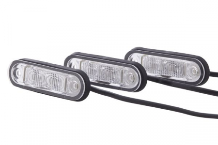 Lumina numar inmatriculare (LED, 12/24V, culoare: negru, culoare sticla: transparent, 26x79mm, lungime cablu: 2500mm) [1]