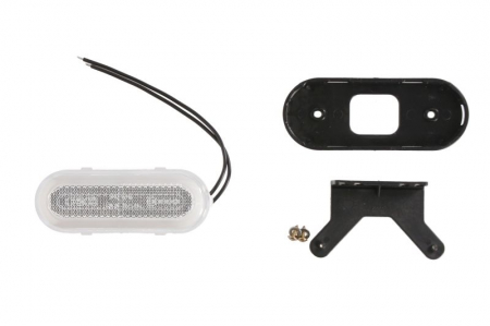 Lumini clarificare stanga/dreapta, alb, LED, inaltime 49mm; latime 124mm; adancime 20mm, în relief, lungime cablu 220mm, cu cuier, 12/24V (tip: neon) [0]