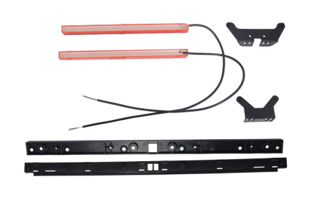 Lumini clarificare stanga/dreapta, forma: dreptunghiular, rosu, LED, inaltime 28mm; latime 535mm; adancime 33,5mm, în relief, lungime cablu 500mm, cu cuier, 12/24V (IP6K9K) [1]