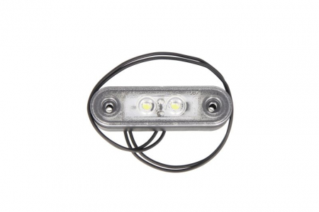 Iluminat auto - Lumini clarificare stanga/dreapta, forma: oval, alb, LED, inaltime 22,8mm; latime 79,5mm; adancime 13mm, suprafata, lungime cablu 300mm, 12/24V (in orificiu 44x17mm; oval cu saiba HOR 72)