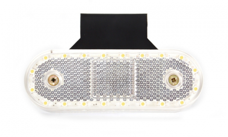 Lumini clarificare stanga/dreapta, forma: oval, alb, LED, inaltime 40mm; latime 114mm; adancime 25mm, în relief, lungime cablu 220mm, cu cuier, 12/24V [1]
