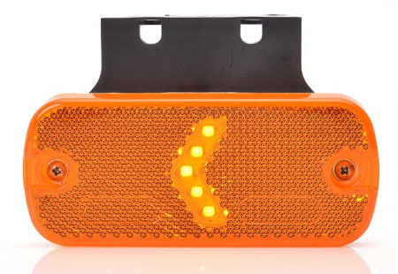 Lumini clarificare stanga/dreapta, forma: oval, dreptunghiular, portocaliu, LED, inaltime 45mm; latime 105mm; adancime 12mm, în relief/suprafata, lungime cablu 220mm, cu cuier, 12/24V [1]