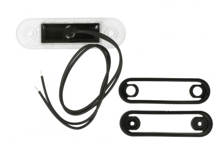 Lumini clarificare stanga/dreapta, forma: oval, portocaliu, LED, inaltime 22,8mm; latime 79,5mm; adancime 13mm, suprafata, lungime cablu 300mm, 12/24V (in orificiu 44x17mm; oval cu saiba HOR 72; trans [1]