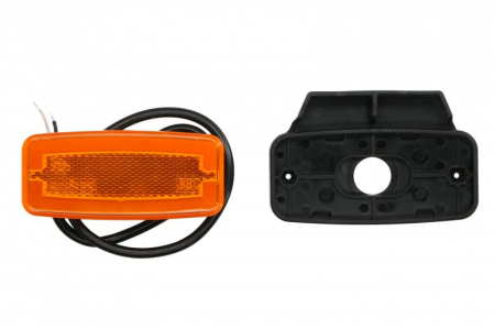 Iluminat auto - Lumini clarificare stanga/dreapta, forma: oval, portocaliu, LED, inaltime 52mm; latime 110,8mm; adancime 20,5mm, în relief, lungime cablu 500mm, cu cuier, 12/24V (tip: neon, IP68)