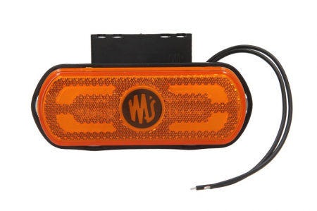 Piese Auto - Lumini clarificare stanga/dreapta, forma: oval, portocaliu, LED, inaltime 53mm; latime 134mm; adancime 25mm, în relief, lungime cablu 240mm, cu cuier, 12/24V (cu afișare a conturului vehiculului pe șo