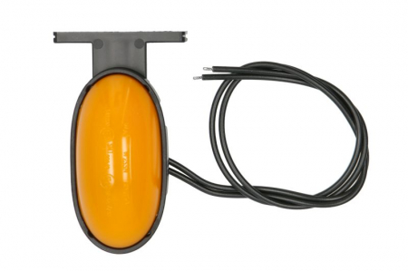 Iluminat auto - Lumini clarificare stanga/dreapta, forma: oval, portocaliu, LED, inaltime 75mm; latime 39,5mm; adancime 31mm, în relief, lungime cablu 380mm, cu cuier, 12/24V (tip: neon, IP6K9K)