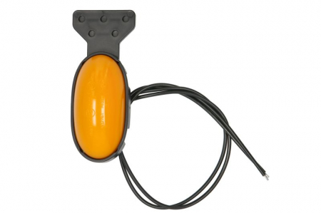 Iluminat auto - Lumini clarificare stanga/dreapta, forma: oval, portocaliu, LED, inaltime 75mm; latime 39,5mm; adancime 31mm, în relief, lungime cablu 380mm, cu cuier, 12/24V (tip: neon, IP6K9K)