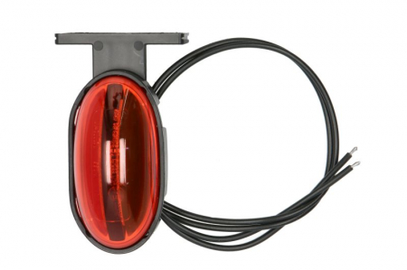 Piese Auto - Lumini clarificare stanga/dreapta, forma: oval, rosu/alb, LED, inaltime 75mm; latime 39,5mm; adancime 31mm, în relief, lungime cablu 380mm, cu cuier, 12/24V (IP6K9K)