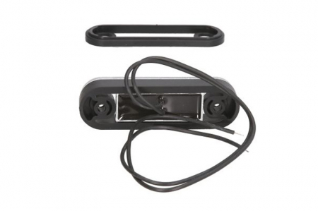 Lumini clarificare stanga/dreapta, forma: oval, rosu, LED, inaltime 22,8mm; latime 79,5mm; adancime 13mm, suprafata, lungime cablu 300mm, 12/24V (in orificiu 44x17mm; oval cu saiba HOR 72; transparent [1]