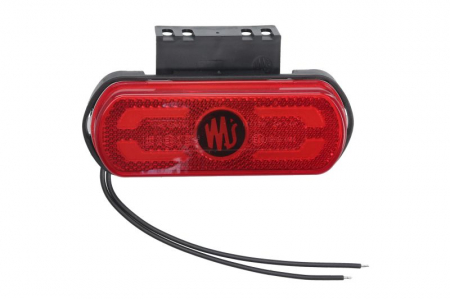 Piese Auto - Lumini clarificare stanga/dreapta, forma: oval, rosu, LED, inaltime 53mm; latime 133,8mm; adancime 25mm, în relief, lungime cablu 240mm, cu cuier, 12/24V (IP6K9K)