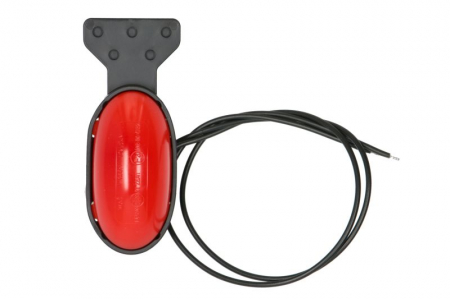 Piese Auto - Lumini clarificare stanga/dreapta, forma: oval, rosu, LED, inaltime 75mm; latime 39,5mm; adancime 31mm, în relief, lungime cablu 380mm, cu cuier, 12/24V (tip: neon, IP6K9K)