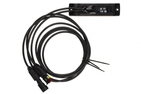 Lumini clarificare stanga/dreapta, galben, LED, inaltime 32mm; latime 114mm; adancime 32mm, surub/fixare orizontala, lungime cablu 1500mm, 24V (cu un dop; cu priza, conector: SUPERSEAL 2PIN, IP6K9K) [1]