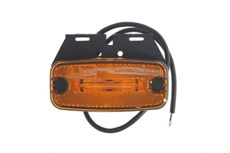 Lumini clarificare stanga/dreapta, galben, LED, inaltime 43mm; latime 111mm; adancime 51mm, surub/fixare orizontala, lungime cablu 500mm, cu cuier, 24V (IP6K9K) [0]