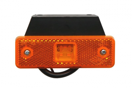 Lumini clarificare stanga/dreapta, portocaliu, LED, inaltime 31mm; latime 98mm; adancime 27mm, în relief, lungime cablu 280mm, cu cuier, 12/24V [0]