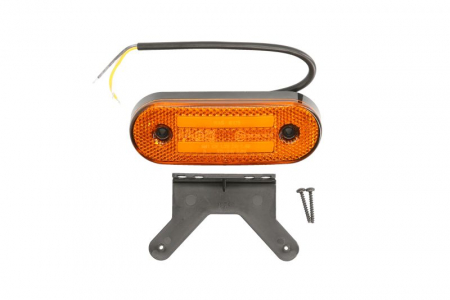 Lumini clarificare stanga/dreapta, portocaliu, LED, inaltime 41mm; latime 115mm; adancime 20mm, în relief, lungime cablu 220mm, cu cuier, 12/24V (cu functie de semnalizator lateral) [0]