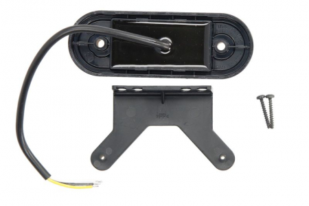 Lumini clarificare stanga/dreapta, portocaliu, LED, inaltime 41mm; latime 115mm; adancime 20mm, în relief, lungime cablu 220mm, cu cuier, 12/24V (cu functie de semnalizator lateral) [1]