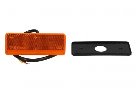 Iluminat auto - Lumini clarificare stanga/dreapta, portocaliu, LED, inaltime 44mm; latime 113mm; adancime 13mm, suprafata, lungime cablu 500mm, fara relief, 12/24V (cu functie de semnalizator lateral; cu reflector)