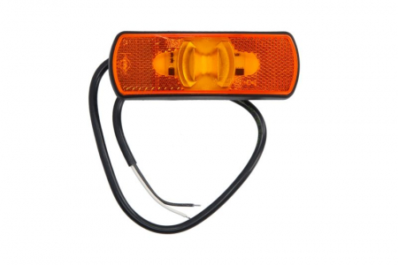 Iluminat auto - Lumini clarificare stanga/dreapta, portocaliu, LED, inaltime 44mm; latime 122mm; adancime 16mm, suprafata, lungime cablu 500mm, 12/24V (cu reflector)
