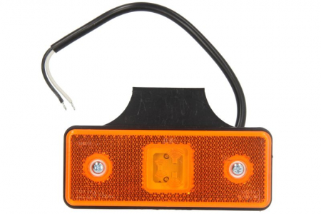 Iluminat auto - Lumini clarificare stanga/dreapta, portocaliu, LED, inaltime 45mm; latime 112mm; adancime 37mm, în relief, lungime cablu 300mm, cu cuier, 12/24V