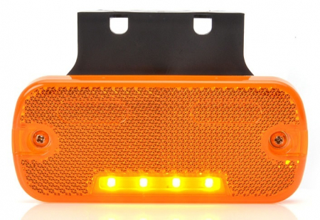 Piese Auto - Lumini clarificare stanga/dreapta, portocaliu, LED, lungime cablu 500mm, 12/24V (cu clemă pentru fir plat, conector: CLICK-IN/JAEGER)