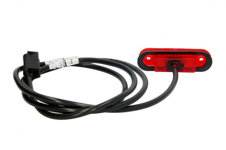 Lumini clarificare stanga/dreapta; POSIPOINT II, rosu, LED, inaltime 24mm; latime 80mm; adancime 20mm, în relief, lungime cablu 1500mm, 12/24V (cu clema pentru fir plat, POSIPOINT II) [1]