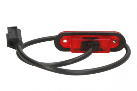 Lumini clarificare stanga/dreapta; POSIPOINT II, rosu, LED, inaltime 24mm; latime 80mm; adancime 20mm, în relief, lungime cablu 500mm, 12/24V (cu clema pentru fir plat, POSIPOINT II) [1]