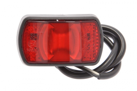 Iluminat auto - Lumini clarificare stanga/dreapta, rosu, LED, inaltime 42mm; latime 71mm; adancime 25mm, suprafata, lungime cablu 500mm, 12/24V (cu reflector)