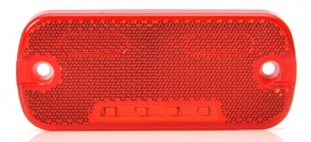 Piese Auto - Lumini clarificare stanga/dreapta, rosu, LED, lungime cablu 500mm, 12/24V (cu clemă pentru fir plat, conector: CLICK-IN/JAEGER)