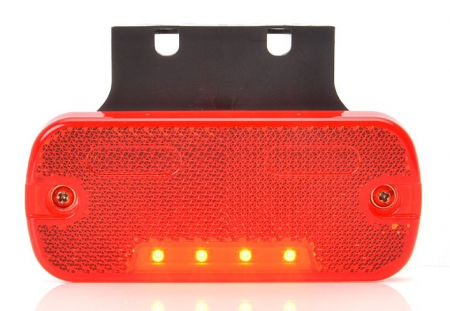 Lumini clarificare stanga/dreapta, rosu, LED, lungime cablu 500mm, 12/24V (cu clemă pentru fir plat, conector: CLICK-IN/JAEGER) [1]
