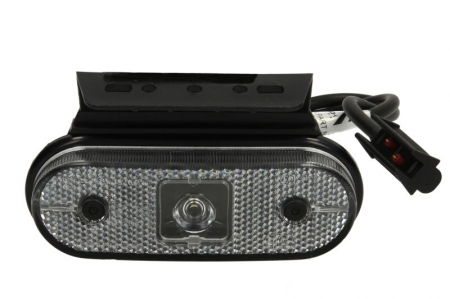 Lumini clarificare stanga/dreapta; UNIPOINT I, alb, LED, inaltime 44mm; latime 119mm; adancime 18mm, în relief, lungime cablu 500mm, cu cuier, 12/24V (conector: QUICKLINK, UNIPOINT I) [0]