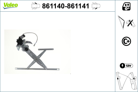 Macara geam Fata Dreapta electric, fara motoras potrivit DODGE DURANGO; JEEP GRAND CHEROKEE, GRAND CHEROKEE IV dupa 2010 [1]