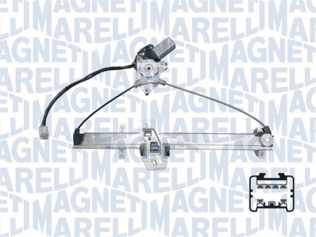 Elemente macara geam - Macara geam Fata Stanga (electric, cu motor, numar usi: 4, 6 pini) potrivit HONDA JAZZ II 03.02-10.08