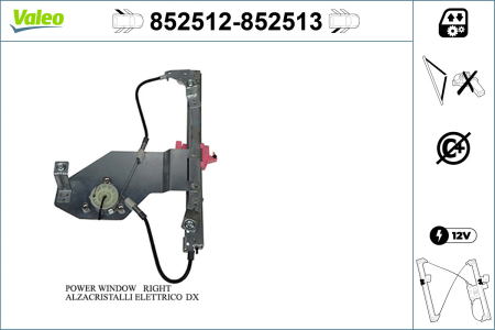 Macara geam Spate Dreapta electric, fara motoras potrivit CITROEN C3 I, C3 II 2002-2016 [1]