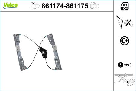 Macara geam Spate Dreapta electric, fara motoras potrivit LEXUS RX 2008-2015 [1]