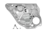 Macara geam spate stanga electric, fara motoras, cu panou, numar usi 4 VW POLO intre 2001-2009 [2]
