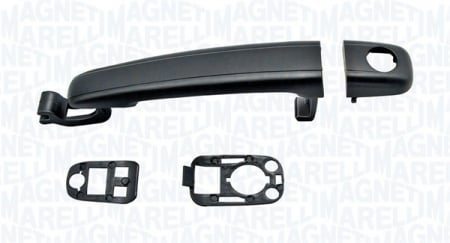 Maner usa - Maner usa Fata Stanga (cu orificiu pentru incuietoare, negru) potrivit CITROEN C2, C3 I, C3 PLURIEL; PEUGEOT 307 1.1-2.0D 08.00-
