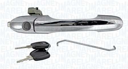 Maner usa - Maner usa Fata Dreapta (extern, cu orificiu pentru incuietoare, cu incuietoare, crom/negru) potrivit ABARTH 500 / 595 / 695, 500C / 595C / 695C; FIAT 500, 500 C 0.9-1.4 07.07-